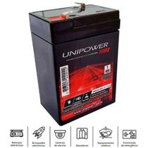 Bateria Vrla 6v 4,5ah Unipower - Alarme/balança/brinquedo