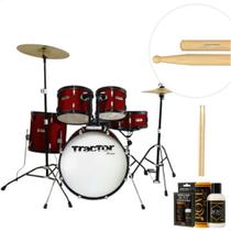 Bateria Xpro C/ Banco e Pratos Vinho Tractor122 05 Pçs T12 T13 S16 Cx14 Bb22