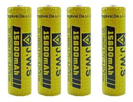 Baterias 18650 4,2v 15800mah Jyx JWS Com Chip Lanterna Recarregável