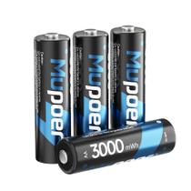 Baterias AA recarregáveis Mupper 4 unidades 1.5V 3000mAh
