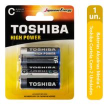 Baterias Alcalinas Média C Toshiba Cartela Com 2 Unidades