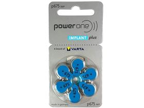 Baterias de implante coclear Power One 60 baterias, 10 pacotes Baterias de implante coclear Power One 60 baterias, 10 pacotes