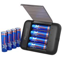 Baterias de lítio AA recarregáveis Mupper 8x 1.5V 3600mAh