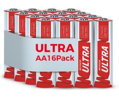 Baterias de lítio BEVIGOR AA 3500mAh 1,5 V, pacote com 16 unidades, não recarregáveis Baterias de lítio BEVIGOR AA 3500mAh 1,5 V, pacote com 16 unidades, não recarregáveis