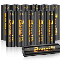 Baterias de lítio BONAI AA 3500mAh 1,5 V, pacote com 12 unidades, não recarregáveis