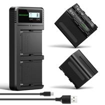 Baterias de reposição e carregador Neewer NP-F970 7800mAh x2 Baterias de reposição e carregador Neewer NP-F970 7800mAh x2