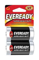Baterias Eveready Super Heavy Duty C de zinco e carbono 1,5 V, 2 unidades