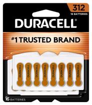 Baterias para aparelhos auditivos Duracell tamanho 312 marrons 16/pacote Baterias para aparelhos auditivos Duracell tamanho 312 marrons 16/pacote