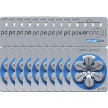 Baterias para aparelhos auditivos Power One 675P Mercury Free
