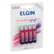 Baterias/pilhas Elgin Aaa-900 Mah-pilha Recarregavel Blister C/4