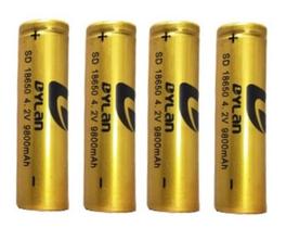 Baterias Recarregáveis 18650 9800mAh - 4 Unidades - Dy