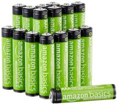 Baterias recarregáveis Amazon Basics AAA 800mAh, pacote com 16 Baterias recarregáveis Amazon Basics AAA 800mAh, pacote com 16