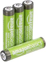 Baterias recarregáveis Amazon Basics AAA 850mAh, pacote com 4 Baterias recarregáveis Amazon Basics AAA 850mAh, pacote com 4