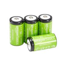 Baterias recarregáveis Amazon Basics C 5000mAh, pacote com 4