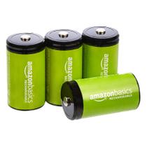 Baterias recarregáveis Amazon Basics D Cell 10000mAh, pacote com 4 Baterias recarregáveis Amazon Basics D Cell 10000mAh, pacote com 4