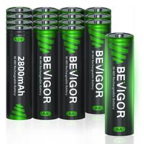 Baterias recarregáveis BEVIGOR AA 2800mAh 1,2 V Ni-MH 16 unidades Baterias recarregáveis BEVIGOR AA 2800mAh 1,2 V Ni-MH 16 unidades