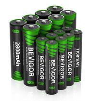 Baterias recarregáveis BEVIGOR AA 2800mAh x8 e AAA 1100mAh x8 Baterias recarregáveis BEVIGOR AA 2800mAh x8 e AAA 1100mAh x8