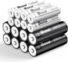 Baterias recarregáveis BONAI AA 2800mAh x8 e AAA 1100mAh x8 Baterias recarregáveis BONAI AA 2800mAh x8 e AAA 1100mAh x8