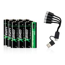 Baterias recarregáveis Coast ZITHION-X AAA 1,5 V 750 mAh, pacote com 12
