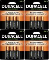 Baterias recarregáveis Duracell AA 2400mAh (pacote com 16)