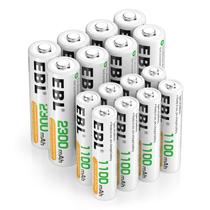 Baterias Recarregáveis EBL AA 2300mAh x 8 + AAA 1100mAh x 8
