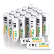 Baterias recarregáveis EBL AA 2800mAh 1,2 V (20 unidades)
