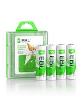 Baterias recarregáveis EBL AA 2800mAh Ni-MH, pacote com 4