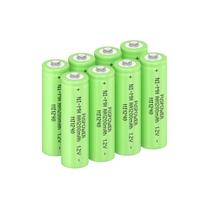 Baterias recarregáveis Fuspower Ni-MH AA 1,2 V 1200 mAh (pacote com 8)