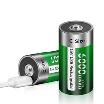 Baterias recarregáveis Palogreen Lithium C 6000mWh 1,5 V (pacote com 2)