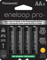 Baterias recarregáveis Panasonic eneloop pro AA 2500mAh, pacote com 4