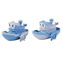 Bath Boat Toy ikasus Cute Wind up Bath Ship para crianças vinho tinto