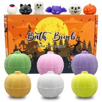 Bath Bombs Muyiz Halloween Pumpkin com brinquedos macios, pacote com 6
