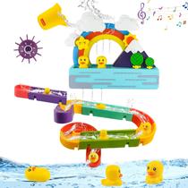 Bath Toys Locisne Water Slide Balls Tracks com luz e música
