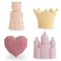 Bath Toys Play Set mushie Princess 100% silicone de qualidade alimentar