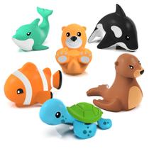 Bath Toys Tub Works Marine Mold Free, pacote com 6 unidades para bebês e crianças pequenas