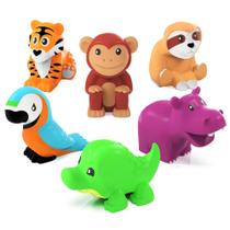 Bath Toys Tub Works Rainforest Mold Free, pacote com 6 unidades para bebês e crianças pequenas Bath Toys Tub Works Rainforest Mold Free, pacote com 6 unidades para bebês e crianças pequenas