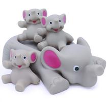Bath Toys Yomwet Floating Bathtub Elephant, conjunto de 4 peças