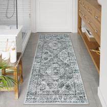 Bathroom Runner Uhome Distressed Tribal Farmhouse Grey
