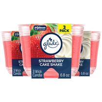 Batido de bolo de morango Candle Glade, 3 mechas, 200 ml, pacote com 3