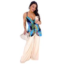 Batinha Alcinha Estampada Floral Moda Praia Casual Verão 2024 Batinha Alcinha Estampada Floral Moda Praia Casual Verão 2024