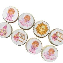 Batizado menina rosa anjinho Papel arroz cortado 3,8 cm 35 unidades comestível Batizado menina rosa anjinho Papel arroz cortado 3,8 cm 35 unidades comestível