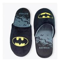Batman Chinelo Pantufa Pelúcia Preto Dc Comics Unissex Geek M
