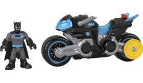 Batmoto Bat-Tech Imaginext DC Super Amigos Fisher-Price, Veículo Empurrável e Figura do Batman para Crianças Pré-escolares de 3 a 8 Anos