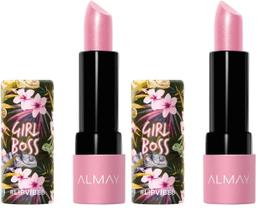 Batom Almay Lip Vibes Girl Boss Matte Finish 4 mL x2