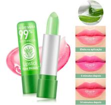 Batom Aloe Vera Hidratante 99% Lipstick 24hrs Muda Cor - KISS Beauty