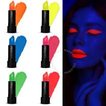 Batom Cremoso 3,5g Maquiagem Artística Halloween Neon Brilha Luz Negra ColorMake