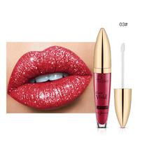Batom Diamante Brilhante de Longa Duração Batom Glitter Lipgloss Batom Líquido Fosco Brilhante 5ml