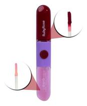 Batom e gloss liquido duo ld07 hbf5697 rubyrose