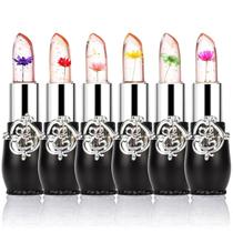 Batom Firstfly Crystal Flower Jelly - Kit com 6 Unidades (Preto)