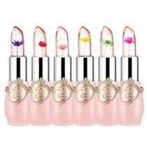 Batom Firstfly Crystal Flower Jelly, pacote de longa duração com 6